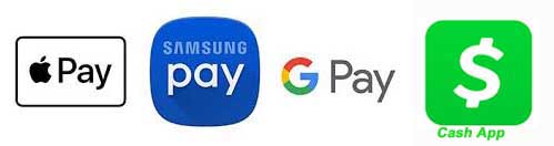 Also accept Apple Pay, Samsung Pay and Google Pay