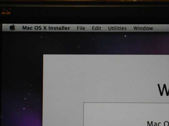 OS X Installer Menu